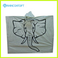 Custom Logo Printed White PE Disposable Rain Poncho Rvc-018